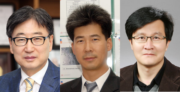 윤부근 대표이사, 석현광 책임연구원, 김용환 교수(왼쪽부터) - 한국공학한림원 제공
