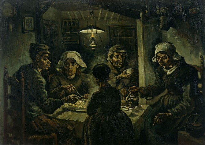 감자 먹는 사람들(The Potato Eaters), 빈센트 반 고흐, 1885년, 반 고흐 미술관 - wikimedia commons 제공