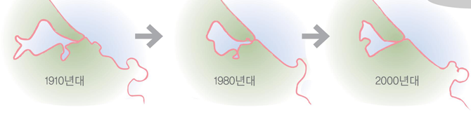 1910년대 29만㎡에 이르렀던 매호. 2000년대엔 14만㎡로 대폭 줄어들었다. - 원주지방환경청 제공