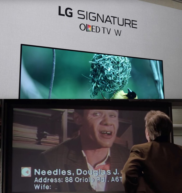 LG 시그니처 OLED TV W(위)와 영화