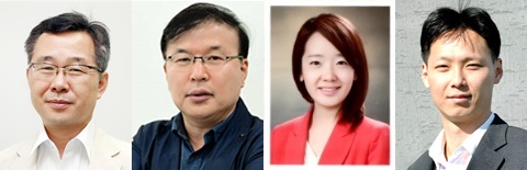 대한민국과학기자상을 수상자 이근영 한겨레신문 선임기자, 대한민국의학기자상 수상자 박태해 세계일보 선임기자, 한국의과학기사상-과학부문 수상자 신방실 KBS 기자, 한국의과학기사상-의학부문 김시영 아시아투데이 차장. 과학기자협회 제공.