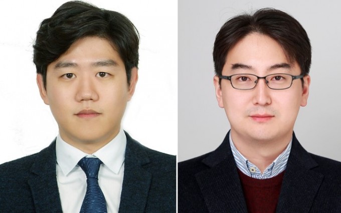 국내 연구팀이 초음파를 칼날처럼 사용해 수술 없이 종양조직 제거하는 가능성을 열었다. 박기주 바이오닉스연구단 박사후연구원(사진 왼쪽)과 김형민 선임연구원(사진 오른쪽) 연구팀이 강력한 초음파 영역에서 발생하는 음향 공동현상을 예측하는 수학적 모델을 개발해 접속초음파의 연조직 제거효과 메커니즘을 최초로 규명했다. -KIST 제공