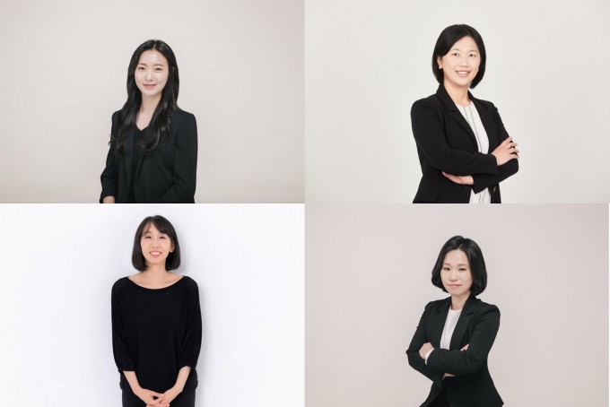 로레알-유네스코 여성과학자상 펠로십 수상자들. 왼쪽 위부터 시계 방향으로 최소영 연구교수, 임선민 조교수, 김지혜 박사후연구원, 강정아 선임연구원. 로레알코리아 제공.