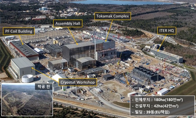 ITER 건설 현장 전경. 과기정통부 제공.