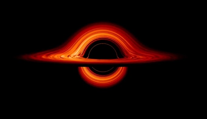 블랙홀의 시공간 왜곡을 3차원 시뮬레이션한 영상. 미국항공우주국(NASA) 고다드우주비행센터 연구팀