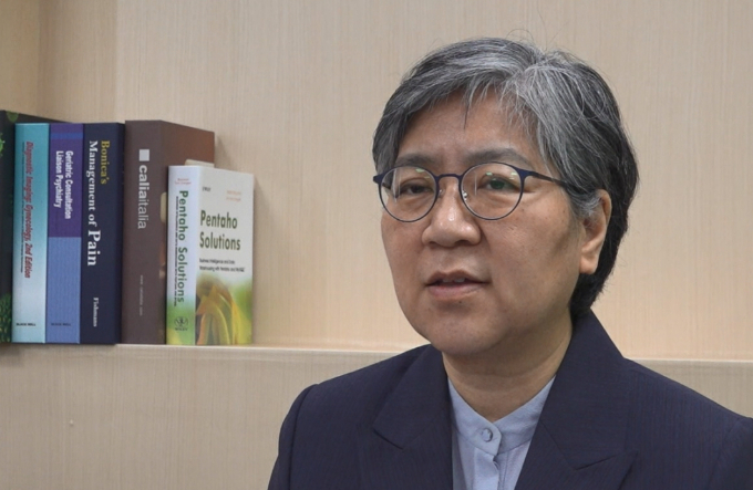 정은경 질병관리청장. 세계공학한림원평의회 심포지엄 제공