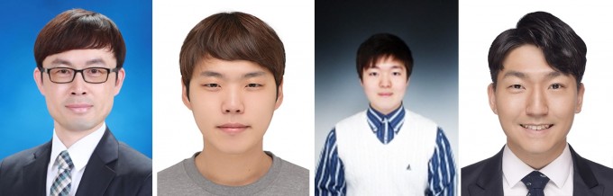이재길 KAIST 전산학부 교수와 송환준 지식서비스공학대학원 박사과정생, 김민석 박사과정생, 김선동 박사(왼쪽부터) 연구팀은 인공지능(AI)이 학습하는 과정에서 AI의 학습 수준에 난이도를 맞춘 문제를 골라 냄으로써 정확도를 높이고 훈련 속도를 단축하는 심층학습(딥러닝) 방법론을 개발했다. KAIST 제공