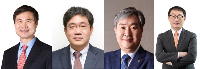 왼쪽부터 김동원 총장, 유태경 루멘스 대표이사, 이낙규 생기연 원장, 구현모 KT 대표이사. KAIST 제공.