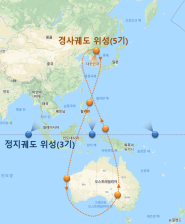KPS 위성 배치안. 과기정통부 제공