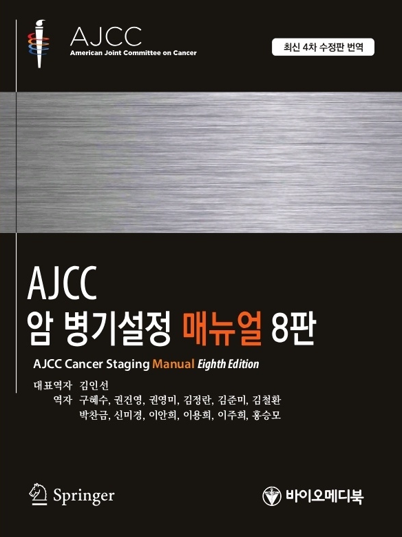‘미국암연합회 암 병기설정 매뉴얼 8판’ 번역판. 고려대 의대 제공