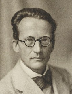 에르빈 슈뢰딩거. 슈뢰딩거 방정식을 비롯한 양자 역학에 대한 기여로 유명한 오스트리아의 물리학자이다. 슈뢰딩거 방정식으로 1933년 노벨 물리학상을 수상했다. 그는 또한 슈뢰딩거의 고양이라는 유명한 사고 실험을 제안했다. 위키피디아 제공