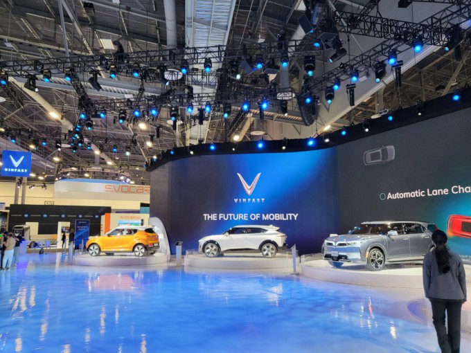 빈패스트는 이달 5일부터 7일까지 미국 네바다주 라스베이거스에서 열린 CES 2022에서 서브 컴팩트 차량 VF5와 컴팩트 차량 VF6, 소형 차량 VF7을 공개했다. 조승한 기자 shinjsh@donga.com