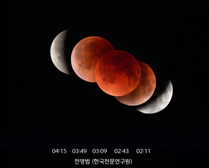 Full Moon Turns Red as It Enters Earth's Shadow - DongA Science