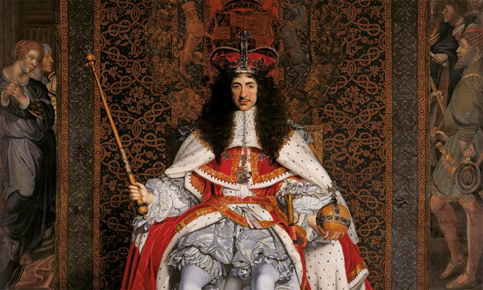 1661년 그려진 잉글랜드의 왕 찰스 2세의 초상화. 왼손에 왕권을 상징하는 ‘보주’를 들고 있다. 보주의 둥근 형태는 중세인들이 지구가 둥글다는 것을 안다는 증거였다. Orlando Ferguson(W) 제공