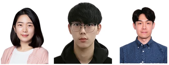 (왼쪽부터) 이안나 포스텍 기계공학과 교수, 이정략 박사과정생, 강홍재 한국기계연구원 선임연구원. 포스텍 제공