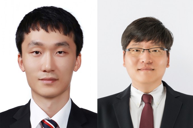 박준혁 가톨릭중앙의료원 기초의학사업추진단 합성생물학사업단 교수(왼쪽)와 김성지 포스텍 화학과 교수. 가톨릭중앙의료원 제공.