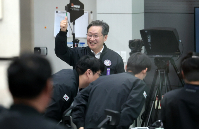 누리호 4차 발사 이후 나로우주센터 발사지휘센터 모습. 항공우주연구원, 우주항공청 제공