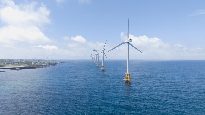 Offshore wind farms use giant turbines to convert the kinetic energy of the wind into electricity. Provided by Getty Images Bank