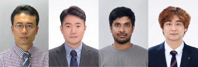 From left: Professor Sun Namkoong and Professor Je-Hyung Kim of the Department of Physics at UNIST, and researchers Satyabrata Behera and Jong-Seong Moon. Courtesy of UNIST.