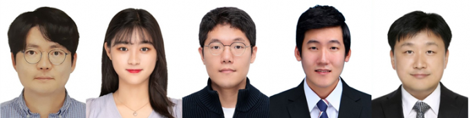 (From left) Professor Jonghoon Joo of the School of Earth Sciences and Environmental Engineering at Gwangju Institute of Science and Technology (GIST), Dr. Hyeri Kim, Senior Researcher Sungjun Kim of the Korea Research Institute of Chemical Technology, Researcher Sanghoon Shin, and Professor Jangyong Lee of the Department of Chemical Engineering at Konkuk University. Provided by GIST