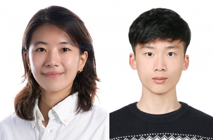 From left, Professor Heein Yoon of the Department of Electrical Engineering at Ulsan National Institute of Science and Technology (UNIST) and researcher Sungjin Kim. Courtesy of UNIST