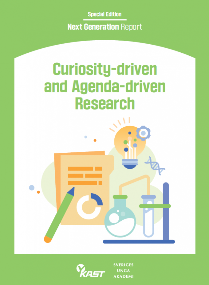 Cover of the joint report on curiosity-driven and agenda-driven research. Provided by the Korean Academy of Science and Technology.
