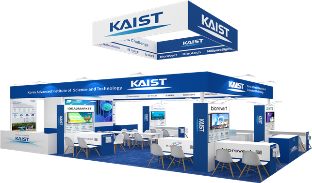 Bird's-eye view of the KAIST Pavilion at BIO USA 2026. Provided by KAIST