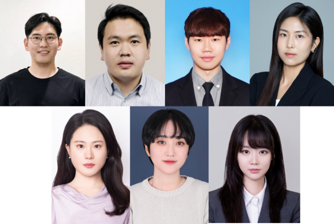 Top row, from left: Hwang Deok-hyeon, Economy News Department reporter at News1; Kim Pan, Kim Ji-hoon, and Lee Kang-min, Investigative Issues Team reporters at Kukmin Ilbo. Bottom row, from left: Heo Ji-yoon and Park Soo-hyun, medical and biotechnology team reporters at Chosun Biz; and Park Jung-yeon, Bio SMEs and Ventures Department reporter at Asia Economy. Courtesy of the Korea Science Journalists Association.