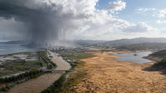 Warming climate drives polarized rainfall and escalating flood and drought risks in Korea